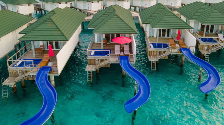 Water Villa with Pool and Slide