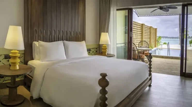  Beach Room King Bed with a pool