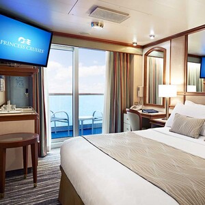 A cabin on a Princess cruises ship
