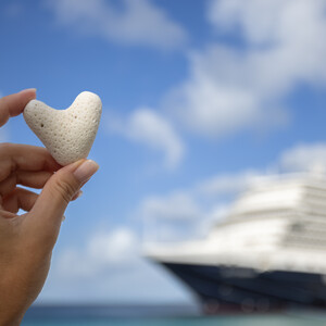 Couple on cruise ship deck