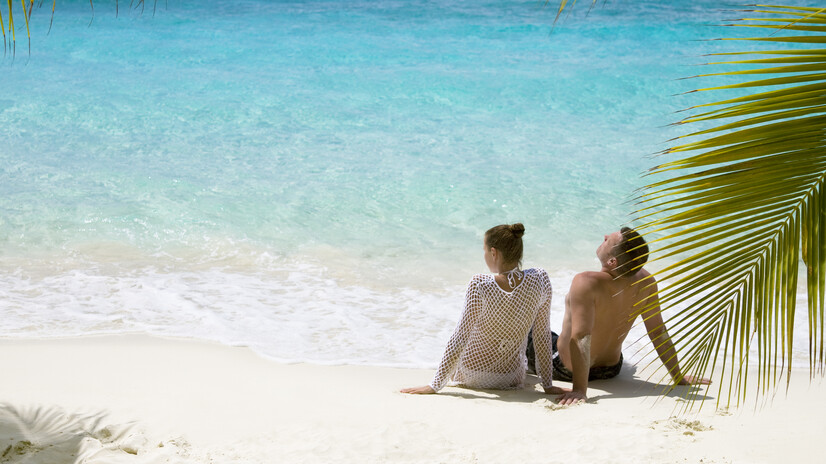 couple on a tropical beach