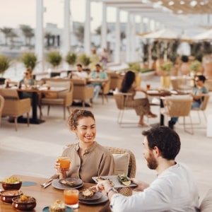 Couple eating