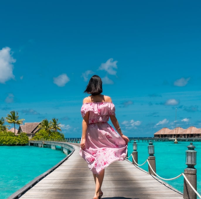 Maldives boardwalk
