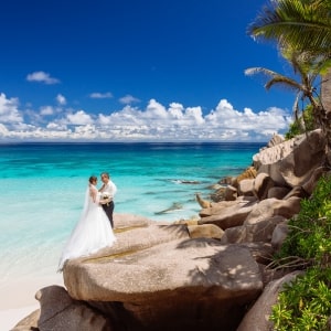 Couple in the Seychelles