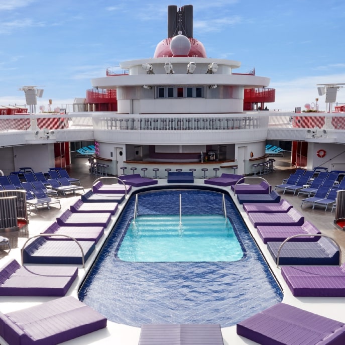 Virgin Voyages ship swimming pool