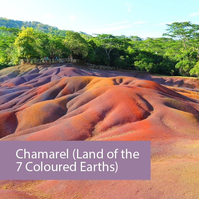 Natural coloured sands in Mauritius